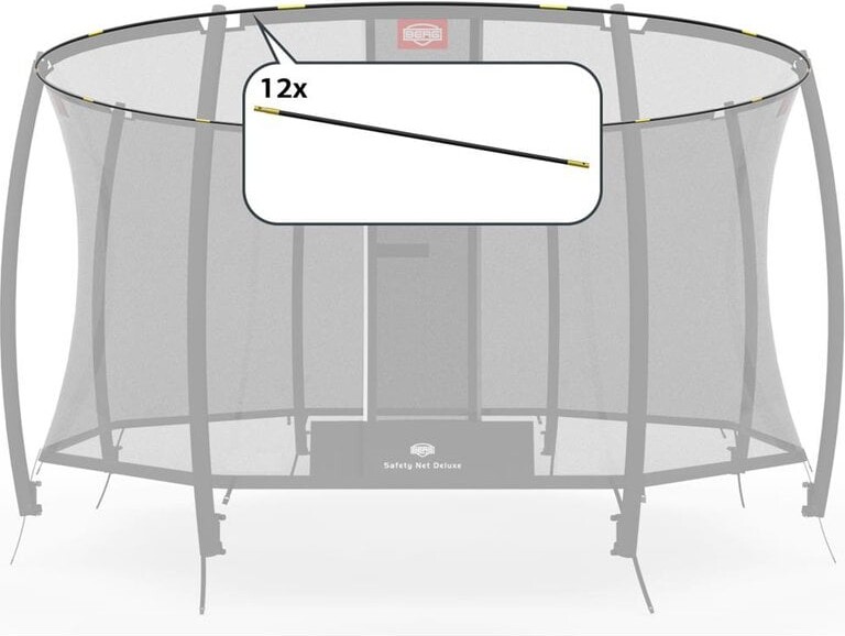 Berg - Sikkerhedsnet Deluxe 430 Reservedel - Tent Tubes - 12 Stk