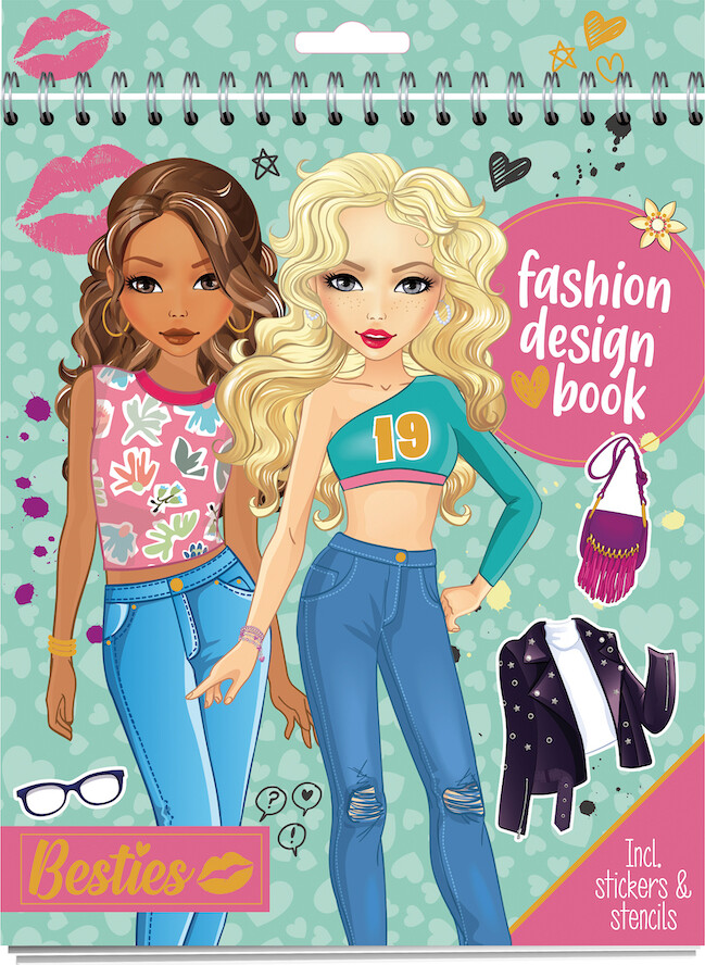Billede af Besties - Designbog Med Skabeloner - Diverse - Bog