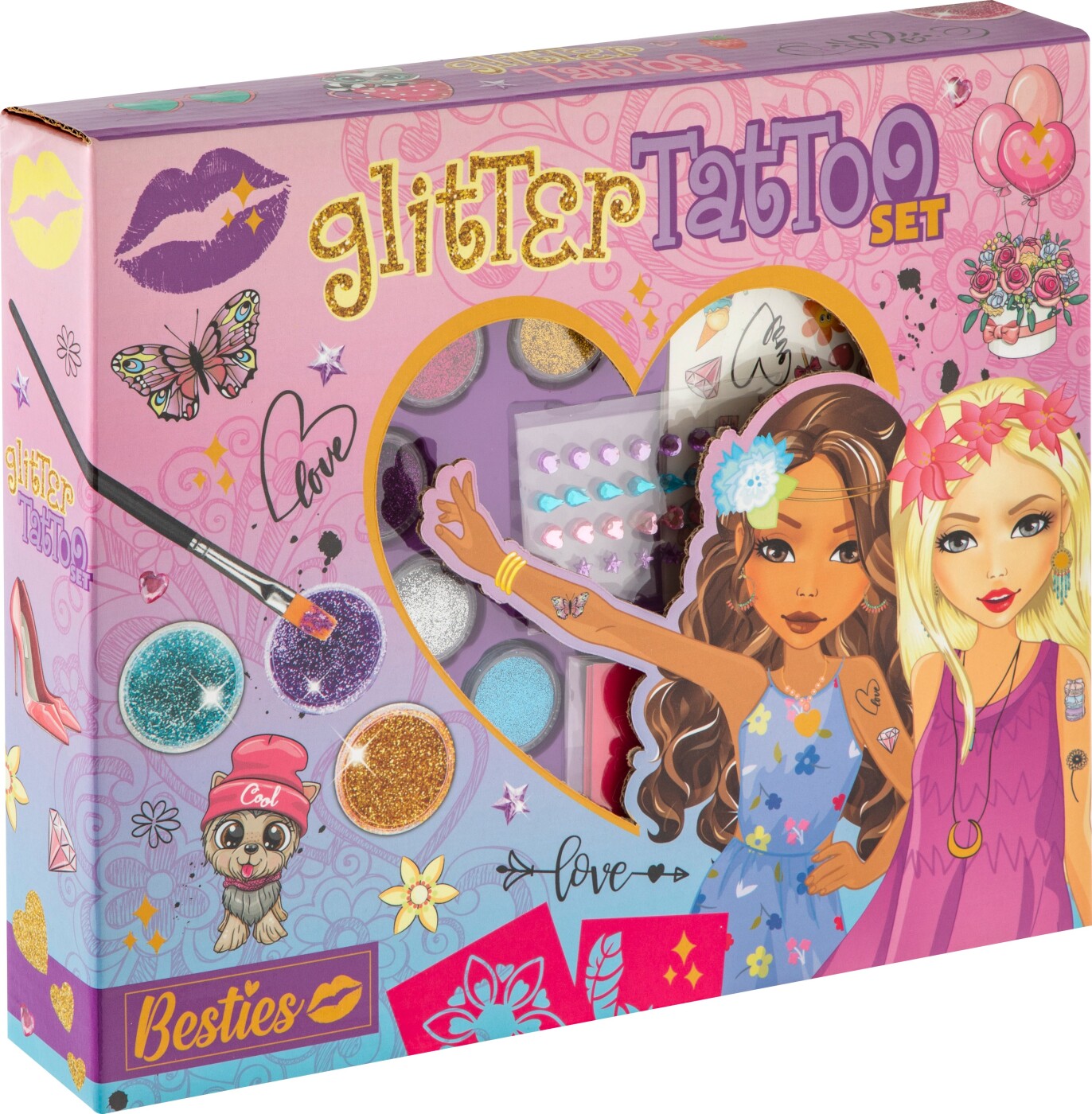 Creative Craft Group BESTIES Glitter Tatto Set (30x25cm)