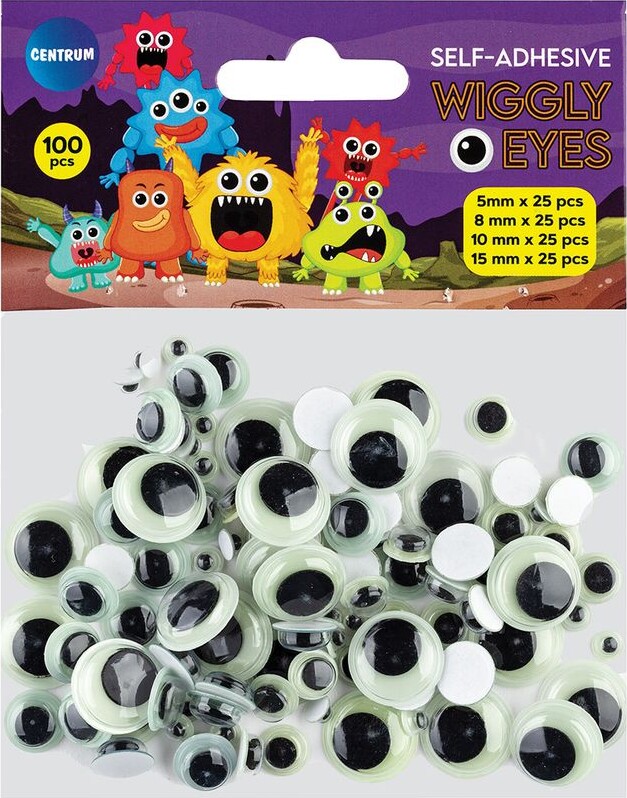 Bevægelige øjne 100 Stk Assorterede Størrelser - Centrum
