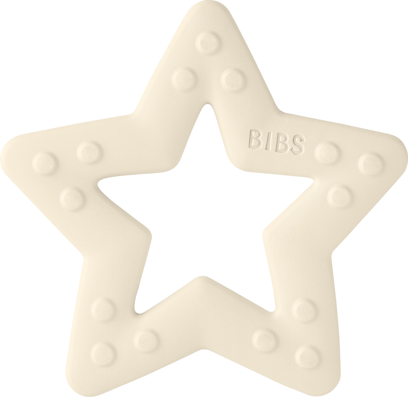 Bibs - Bidering - Baby Bitie - Stjerne - Ivory