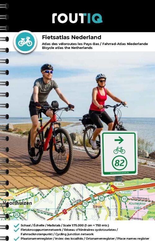 Billede af Bicycle Atlas Of The Nederlands - Routiq - English Book