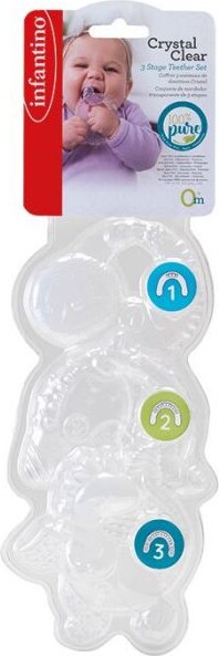 Bideringe Fra Infantino - 3 Stages Teether Set - 0 - 36 M
