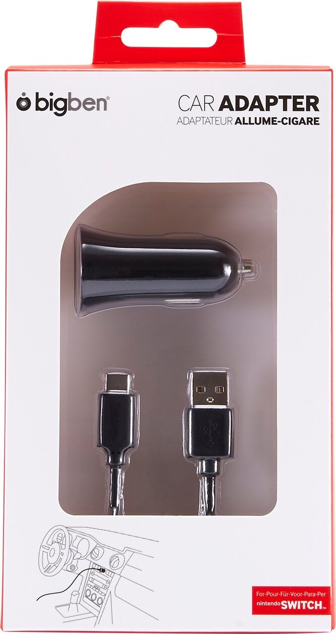 BigBen Interactive Switch Car charger - Miscellaneous Tilbehør til spillekonsol - Nintendo Switch