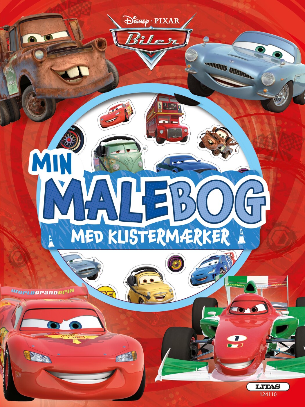 Biler: Malebog - 6 Stk - Disney Pixar - Bog