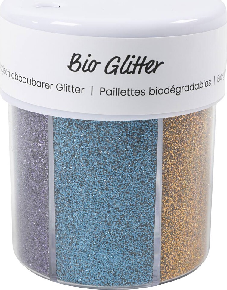 Bio-glitter - Forskellige Farver - 6x28 Ml