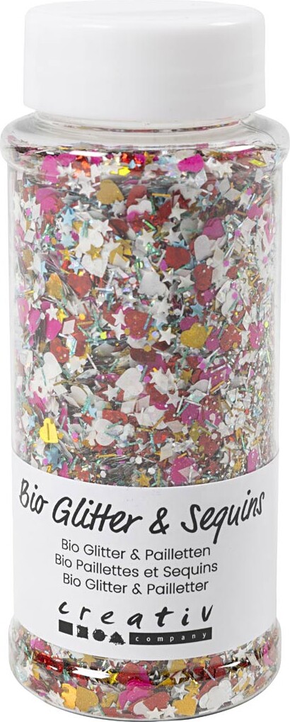 Bio-glimmer & Pailletter - Assorterede Farver - 140ml