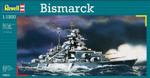 Revell - Bismarck Model Skib Byggesæt - 1:1200 - 05802