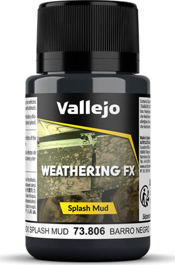 Vallejo - Splash Mud - Black 40 Ml