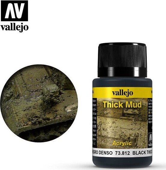 Billede af Vallejo - Thick Mud - Black 40 Ml hos Gucca.dk