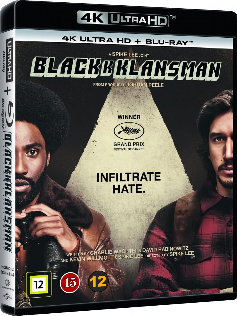 Black K Klansman 4K Ultra Hd Blu-Ray Film  Kb billigt her 