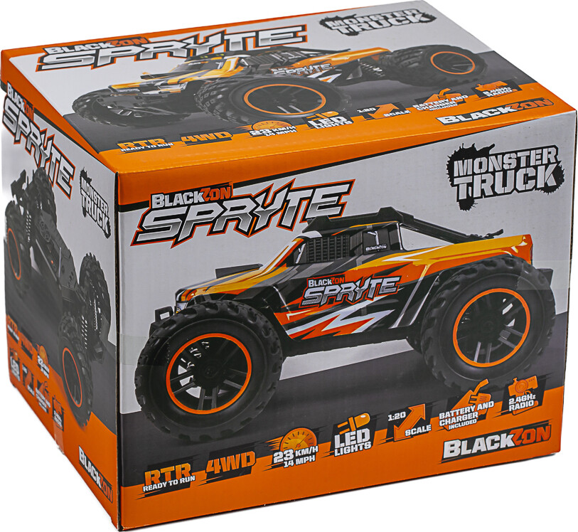 Blackzon Spryte MT 1/20 4WD elektrisk monstertruck - orange (540303)