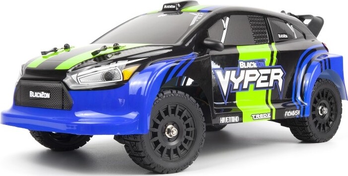 Blackzon - Vyper Rx 4wd R/c Car - Samlet - Blå Grøn - 1:16 - 540282