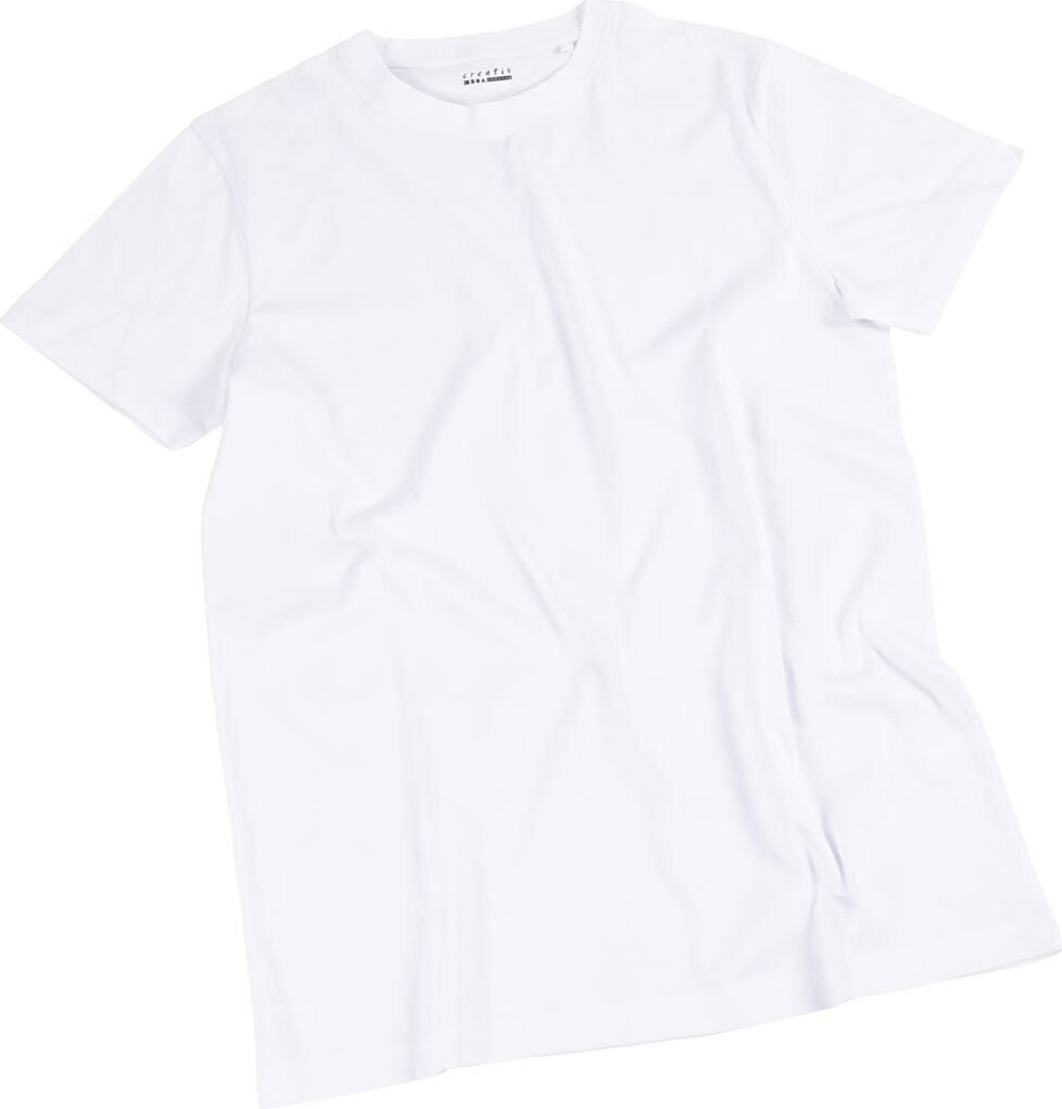 Blank T-shirt Til Maling - B 55 Cm - Str. Large - Rund Hals - Hvid billede
