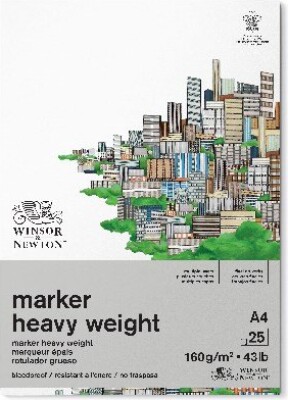 Tegneblok - A4 - Marker Heavy Weight - 25 Sider - Winsor & Newton
