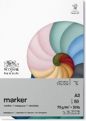 Tegneblok - A3 - Marker - 50 Ark - Winsor & Newton