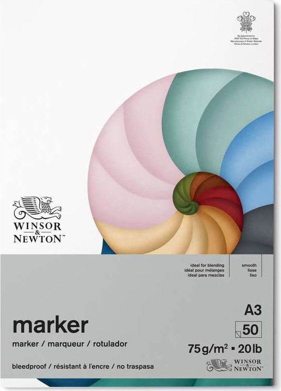 Tegneblok - A3 - Marker - 50 Ark - Winsor & Newton