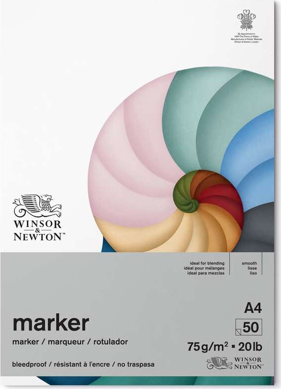 Tegneblok - A4 - Marker - 50 Sider - Winsor & Newton