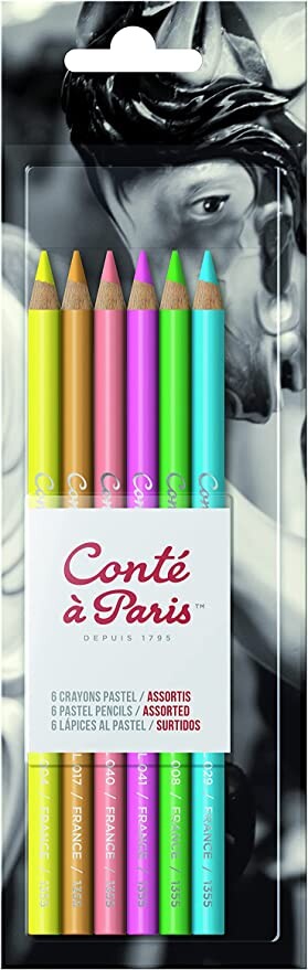 Pastel Farveblyanter - Lyse Toner - Conte A Paris - 6 Stk