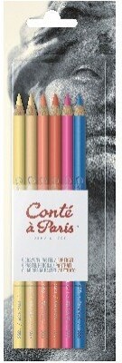 Se Pastel Farveblyanter - Portræt - Conte A Paris - 6 Stk hos Gucca.dk