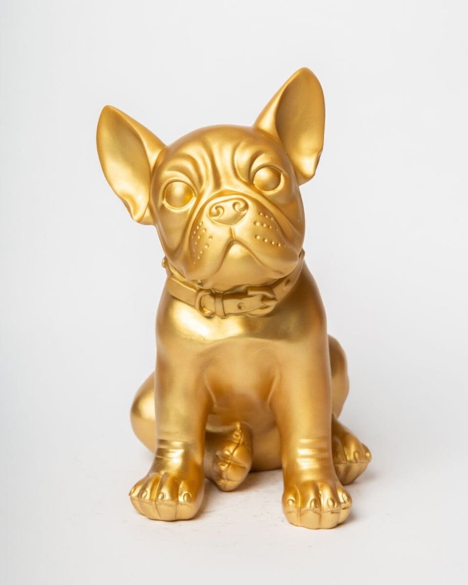 Blogo - Figur - Bulldog Ruggiero - Guld - Medium
