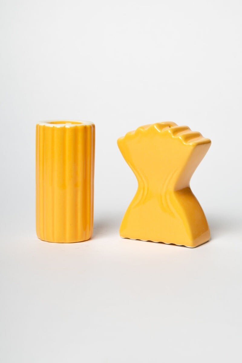 Blogo Smart - Salt Og Peber Sæt, Pasta Farfalle & Rigatone - Gul