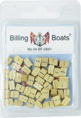 Billede af Billing Boats Fittings - Blokke - 3-dobbelt - 7,5 Mm - 50 Stk