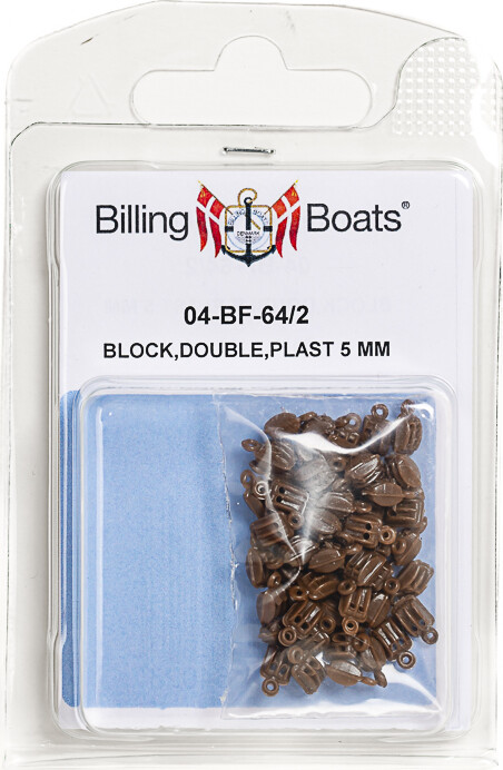 Billing Boats Fittings - Blokke - Dobbelt - 5 Mm - 50 Stk