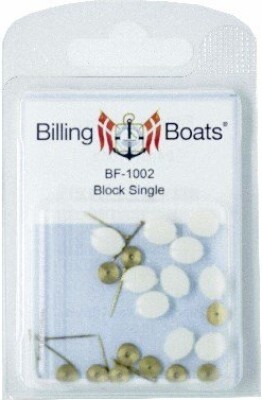 Billing Boats Fittings - Blokke - Enkelt - 10 Mm - 10 Stk