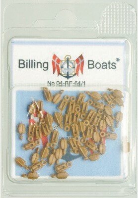 Se Billing Boats Fittings - Blokke - Enkelt - 5 Mm - 50 Stk hos Gucca.dk