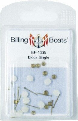 Billede af Billing Boats Fittings - Blokke - Enkelt - 7 Mm - 10 Stk