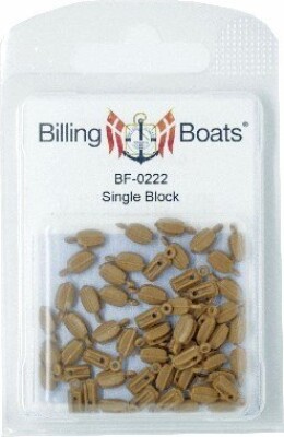 Billing Boats Fittings - Blokke - Enkelt - 7 Mm - 50 Stk