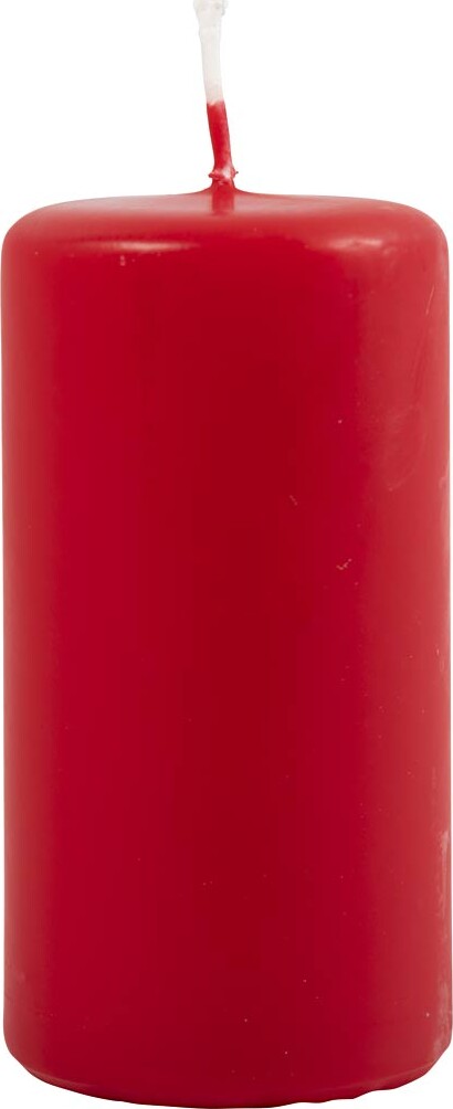 Bloklys - H 100 Mm - ø 50 Mm - Rød - 12 Stk.