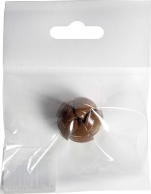 Blomst Læderpendul Til Halskæde Mørkebrun - 12286-8611