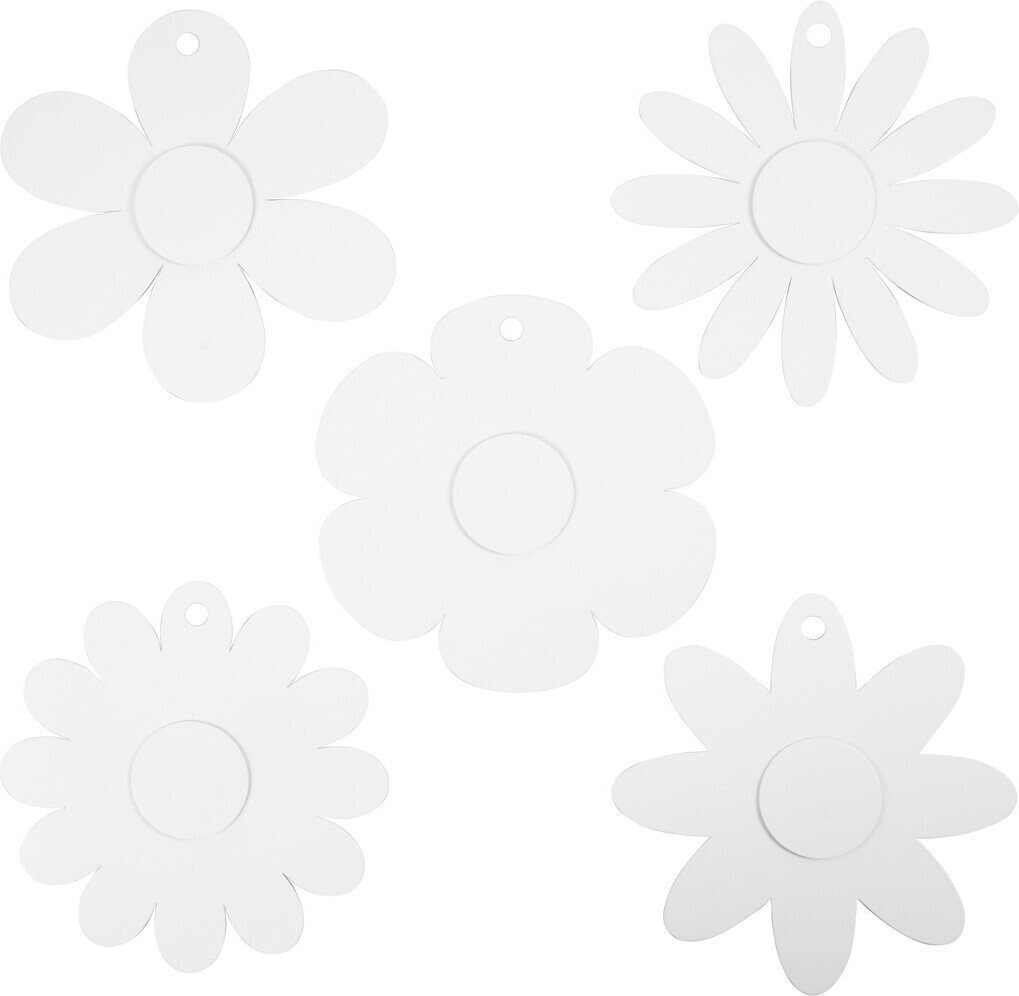 Blomster - ø 20 Cm - 400 G - Hvid - 5x20 Stk - Assorteret