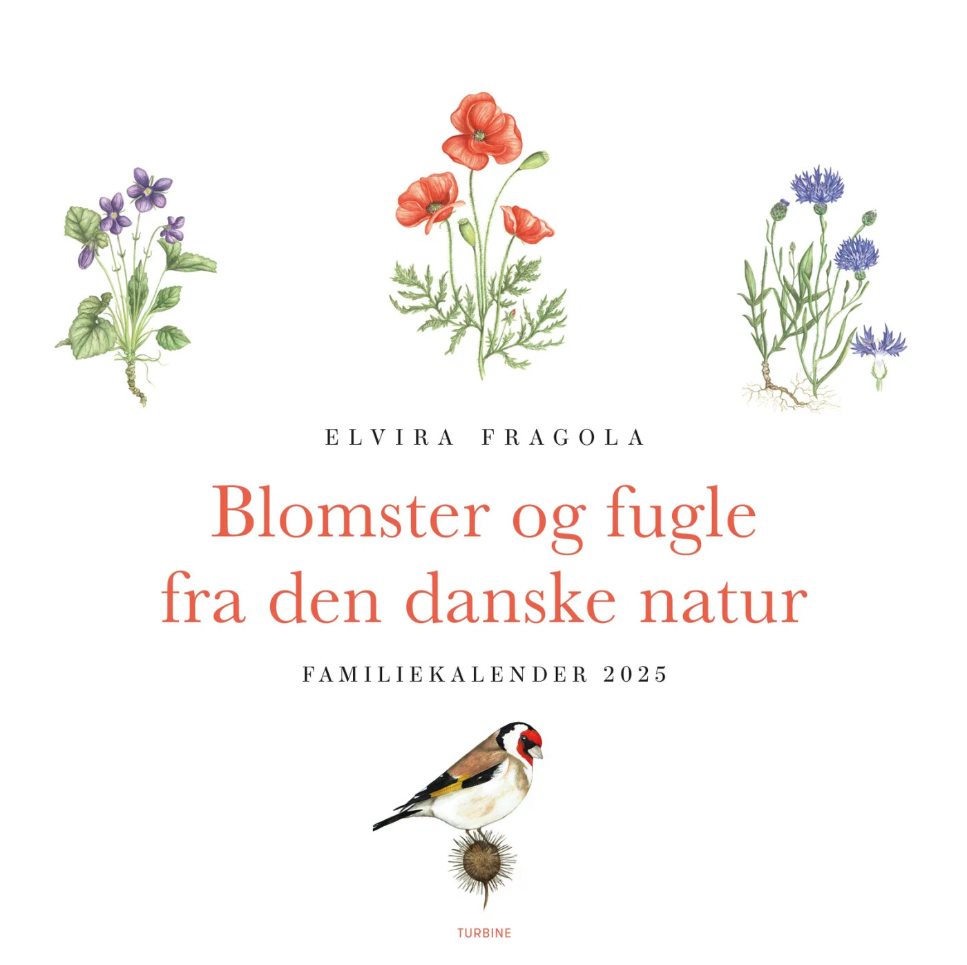 Blomster Og Fugle Fra Den Danske Natur - Familiekalender 2025