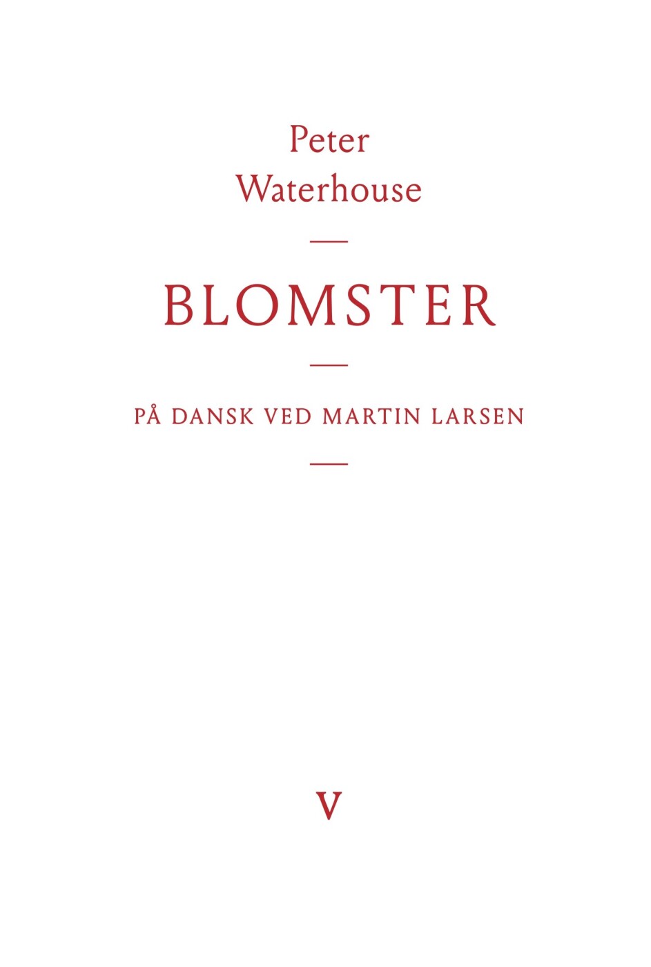 Billede af Blomster - Peter Waterhouse - Bog