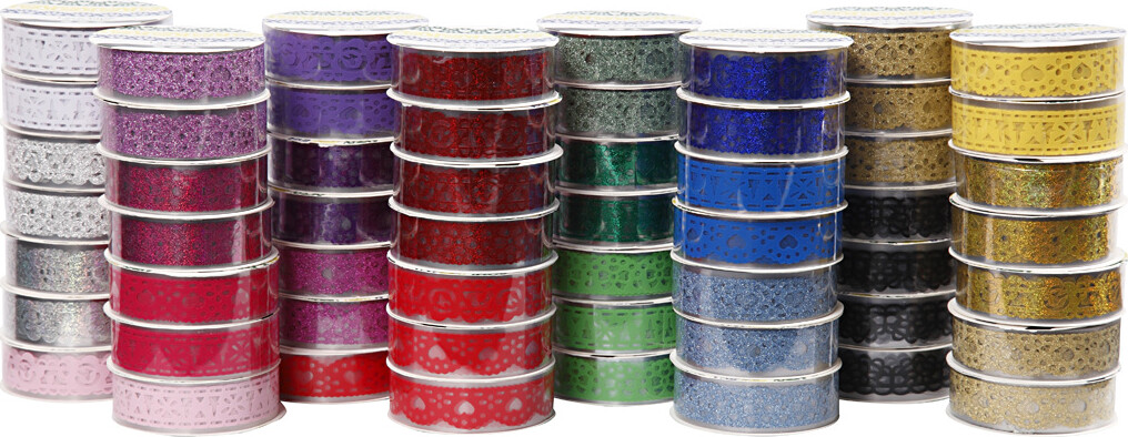 Blondetape - B 15 Mm - Assorteret - 56x3 M