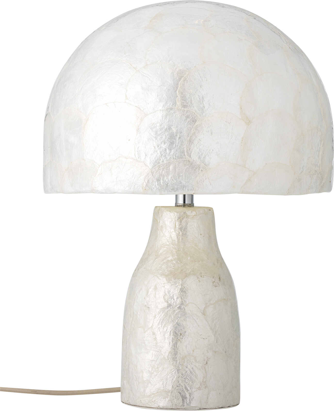 Bloomingville - Adria Bordlampe, Natur, Mother of pearl, D30xH43 cm