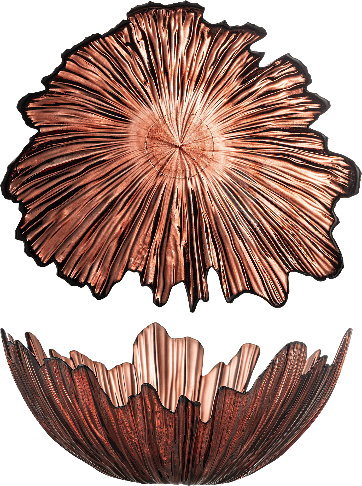 Bloomingville - Aila Skål, Rød, Glas - Ø31 Ã H14 cm
