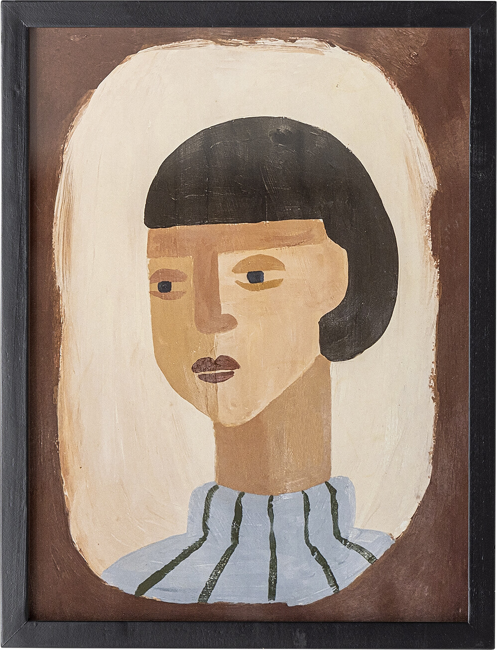 Bloomingville - Amanda Plakat Med Ramme - Multifarvet - Fyrretræ