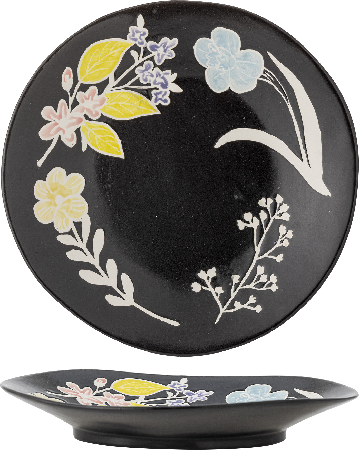 Bloomingville - Amberly Serveringsfad, Multifarvet, Stentøj, L26xH3,5xW25 cm