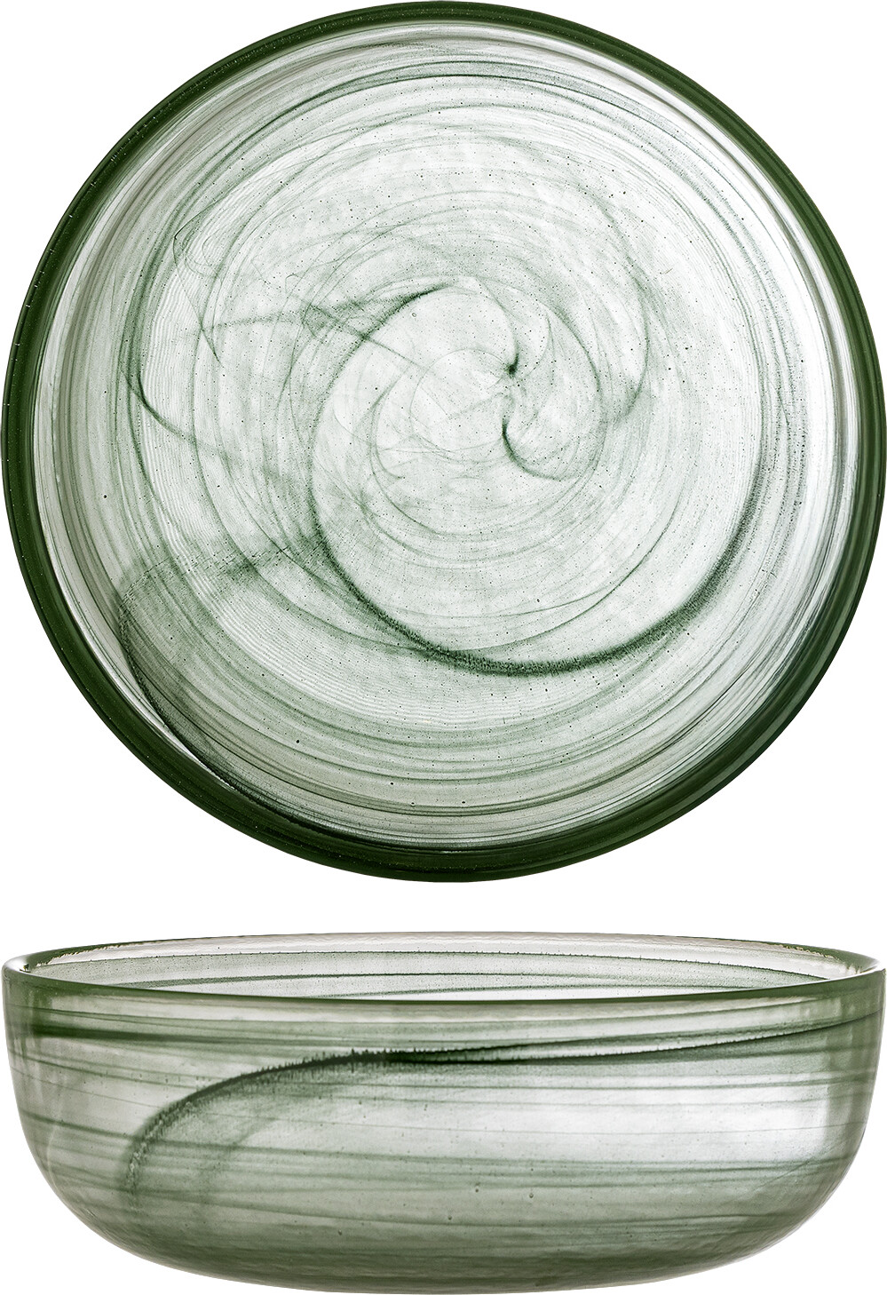 Bloomingville - Amelie Skål - Grøn - Glas - 21,5 Cm