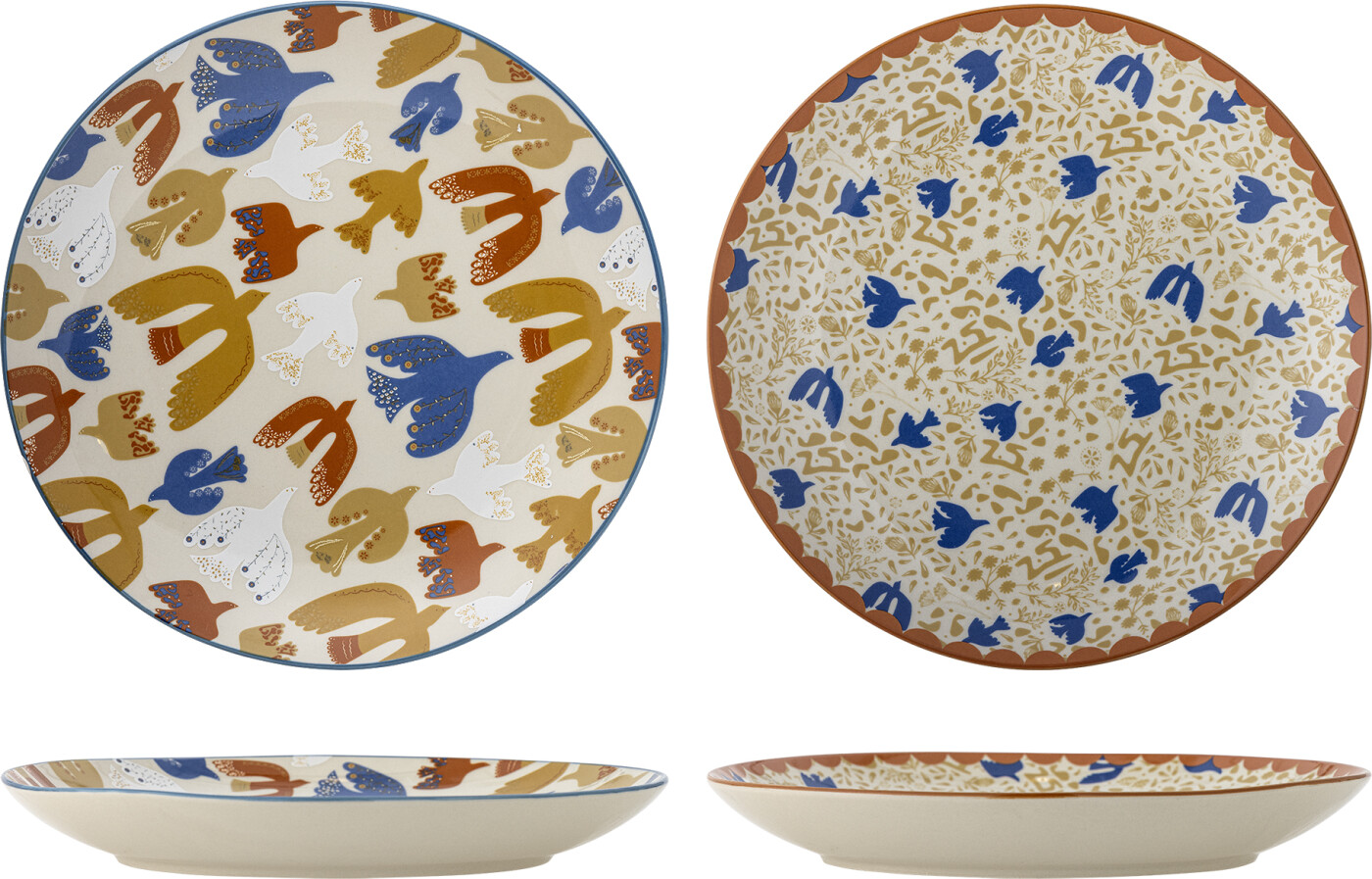 Bloomingville - Anniversary Tallerken, Multifarvet, Stentøj, D25xH4 cm, Set of 2