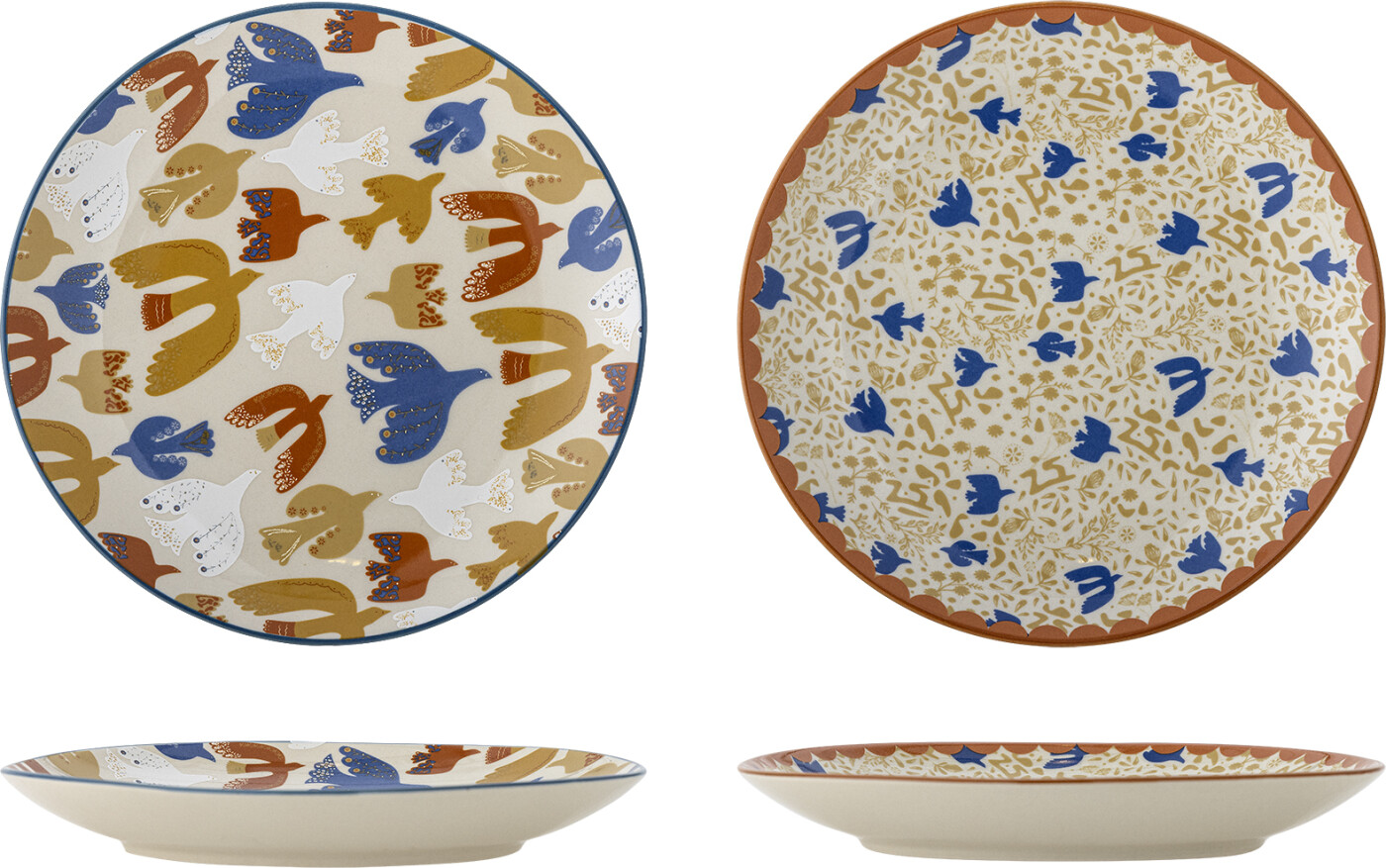 Bloomingville - Anniversary Tallerken, Multifarvet, Stentøj, D20xH3 cm, Set of 2