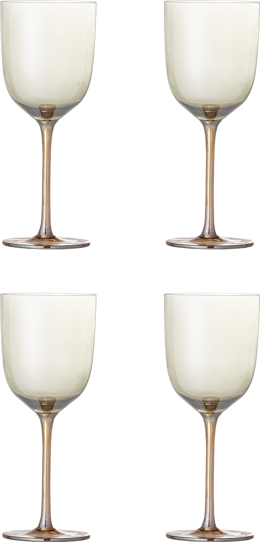 Bloomingville Vinglas - Aston - Bronze - Glas - Sæt Med 4
