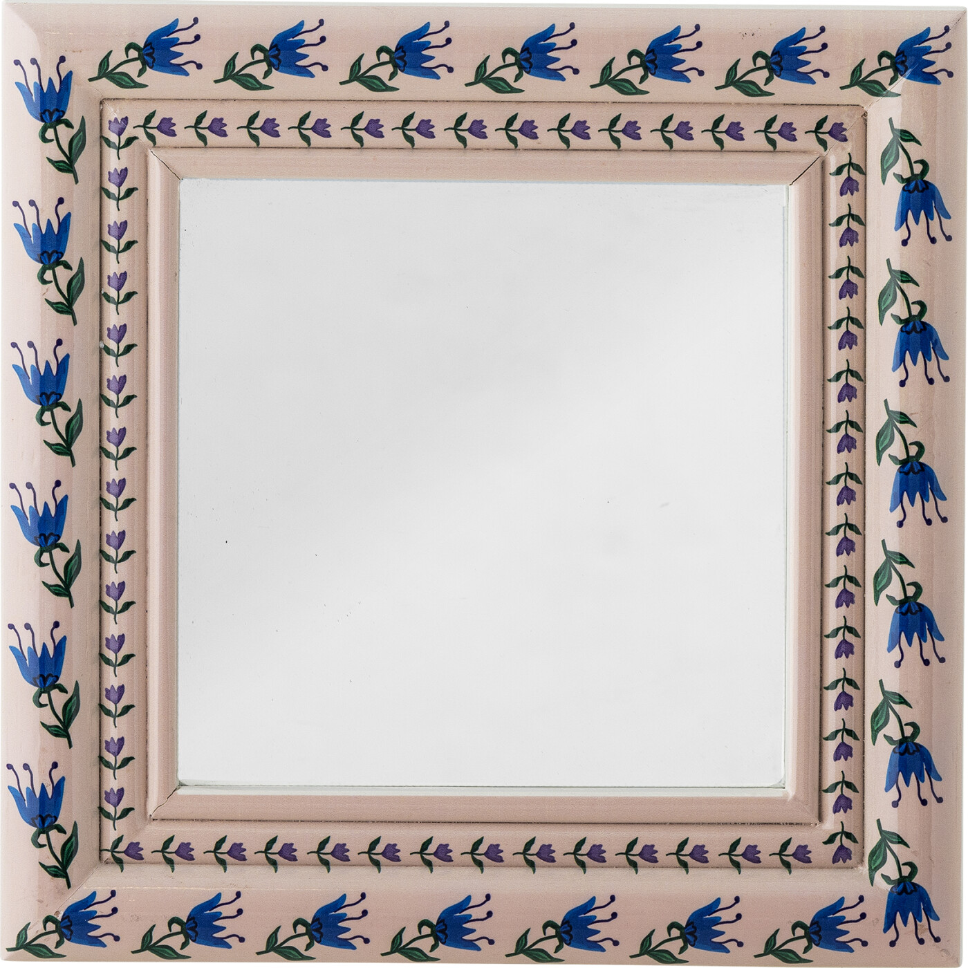 Bloomingville - Badia Vægspejl, Rosa, Fyrretræ, L30xH30xW2,5 cm