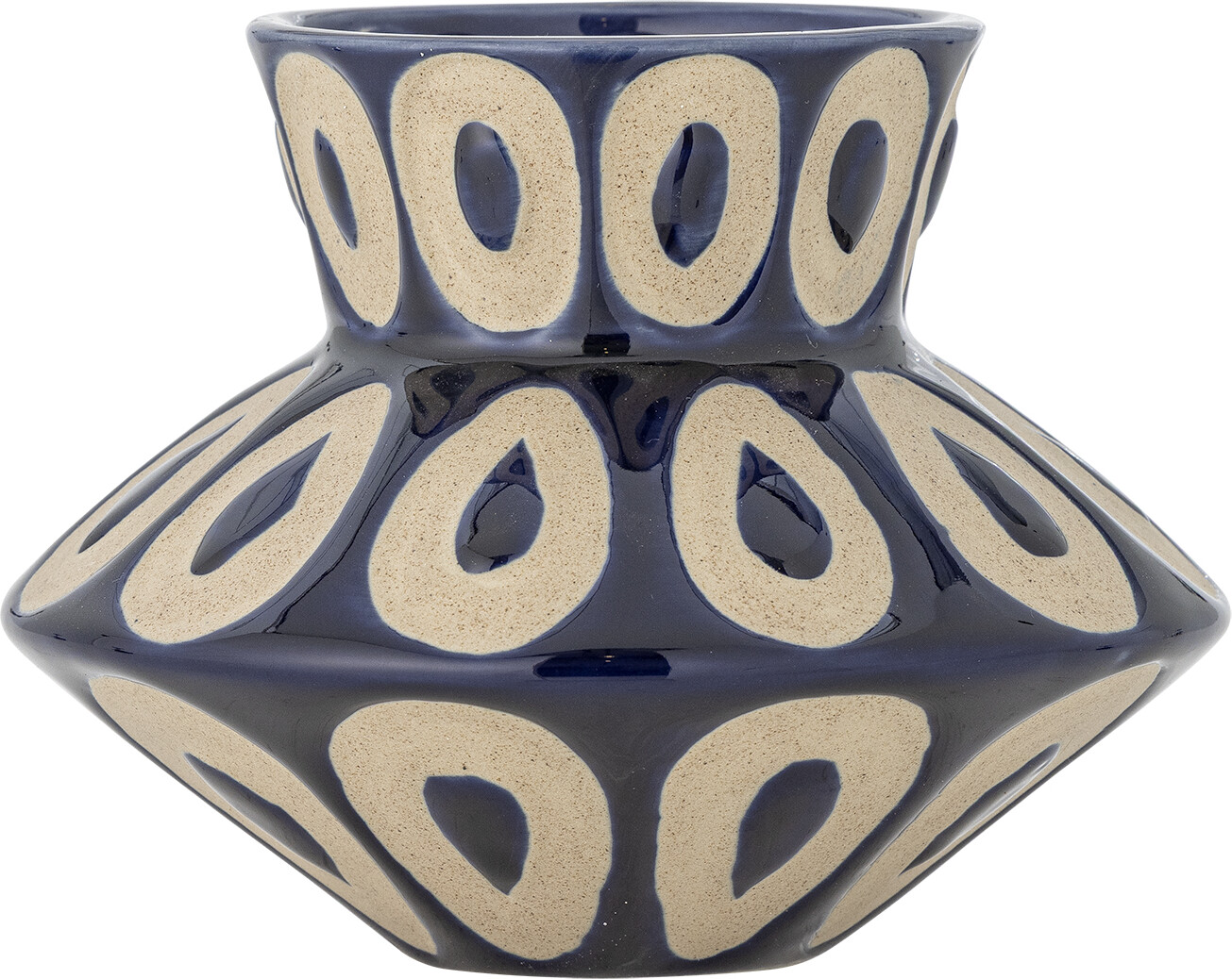 Bloomingville - Bashir Vase - Blå - Stentøj