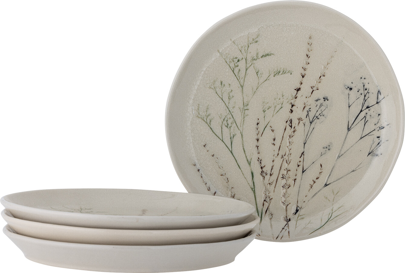 Bloomingville - Bea Tallerken - Natur - Stentøj - ø 27,5 Cm - 4 Stk