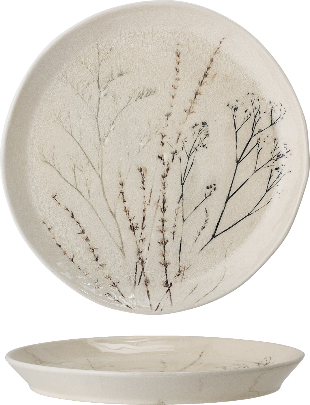 Bloomingville - Bea Tallerken - Natur - Stentøj Keramik - 27,5 Cm